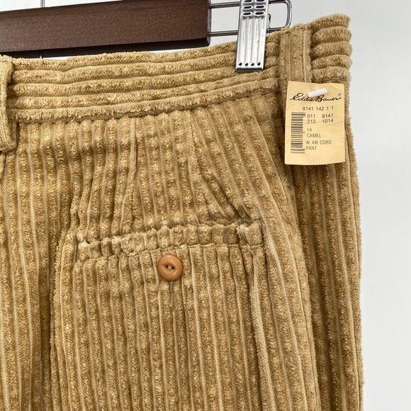 NWT Eddie Bauer Women's Size 14 Corduroy Pants High Rise Camel Vintage 90s - Picture 5 of 9